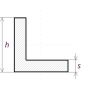 Profilo a L in alluminio angolare isoscele 25x25x4mm-50x50x5mm Alu 0,25-2 Met
