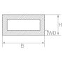 Tubo quadrato Tubo d'acciaio Profilo cavo Tubo quadrato d'acciaio da 20x20x2 a 80x80x3