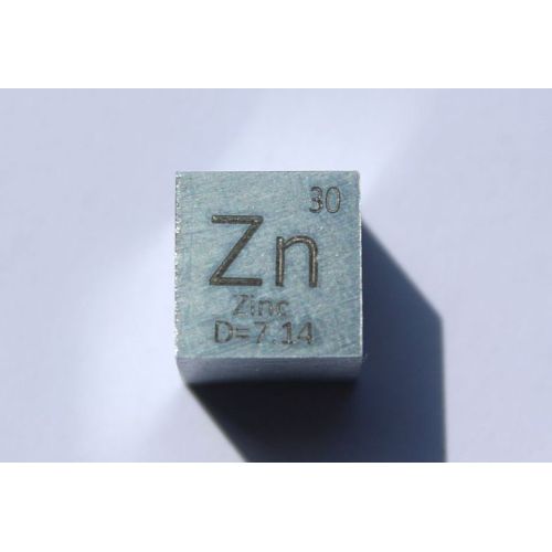 Cubo di zinco metallico Zn 10x10mm lucidato cubo di purezza 99,99%
