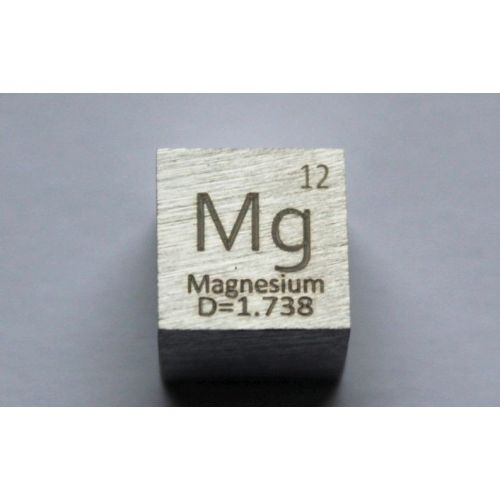 Cubo di magnesio Mg metal 10x10mm lucidato cubo di purezza 99,95%
