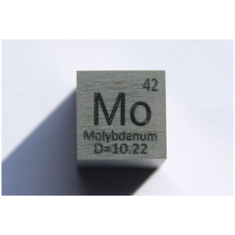 Cubo di metallo molibdeno Mo 10x10mm lucidato purezza 99,95% cubo